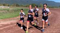 La Victeam Triathlon sur la piste de l’hippodrome.