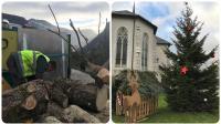 Les employés de la commune de Fillière ont fabriqué eux-même les décorations de Noël.