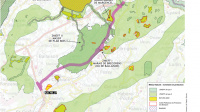 La carte des enjeux naturels publiée dans le dossier de concertation publique.