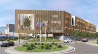 La façade nord du futur hôtel de police, à l’arrière de la gare SNCF. Visuel entreprise générale GCC / cabinet d'architecte Ri2L