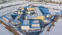 Vue aérienne des bâtiments de surface du HL-LHC au point 5 de Cessy.CERN 2023