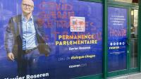Le député Xavier Roseren a retrouvé le local de sa permanence tagué ce lundi 30 janvier.