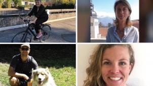 De gauche à droite et de haut en bas
: Martine, Dominique, Jean-Baptiste et Gwenaëlle sont disponibles pour donner bénévolement un coup de main aux Annéciens.