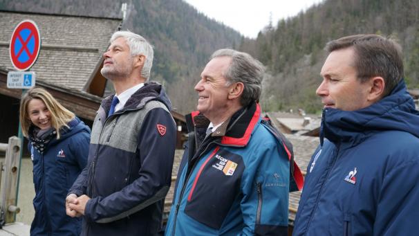 Laurent Wauquiez et Renaud Muselier lors de la visite à La Clusaz